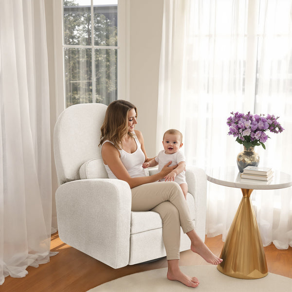 Sisi & Sash Sorrento Electric/Electronic Boucle Recliner Chair In Vanilla Boucle