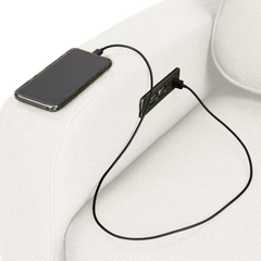 Sisi & Sash Sorrento Electric/Electronic Boucle Recliner Chair In Sandstone Boucle