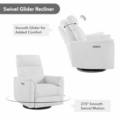 Sisi & Sash Brighton Deluxe Electronic Swivel Recliner Chairs With Adjustable Headrest