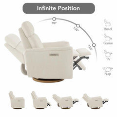 Sisi & Sash Brighton Deluxe Swivel Recliner Chairs With Adjustable Head rest